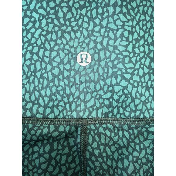 Lululemon Wunder Under Hi-Rise Miss Mosaic Hunter Green Size 4 EUC - Picture 9 of 11